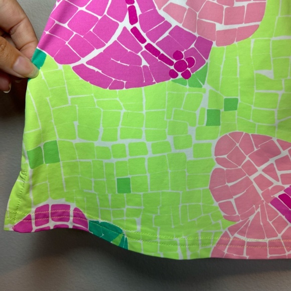 Lilly Pulitzer Womens Swim Skirt Vintage Flower Mosaic Green Pink Vacation Small - Picture 6 of 7